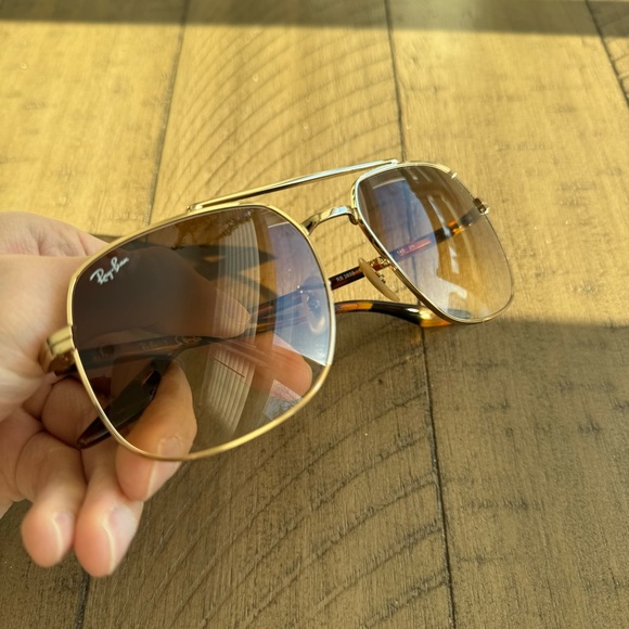 Ray Ban Sunglasses RB3699 Gold Frame with Brown Gradient Lenses, 59-18-145 - Picture 3 of 14